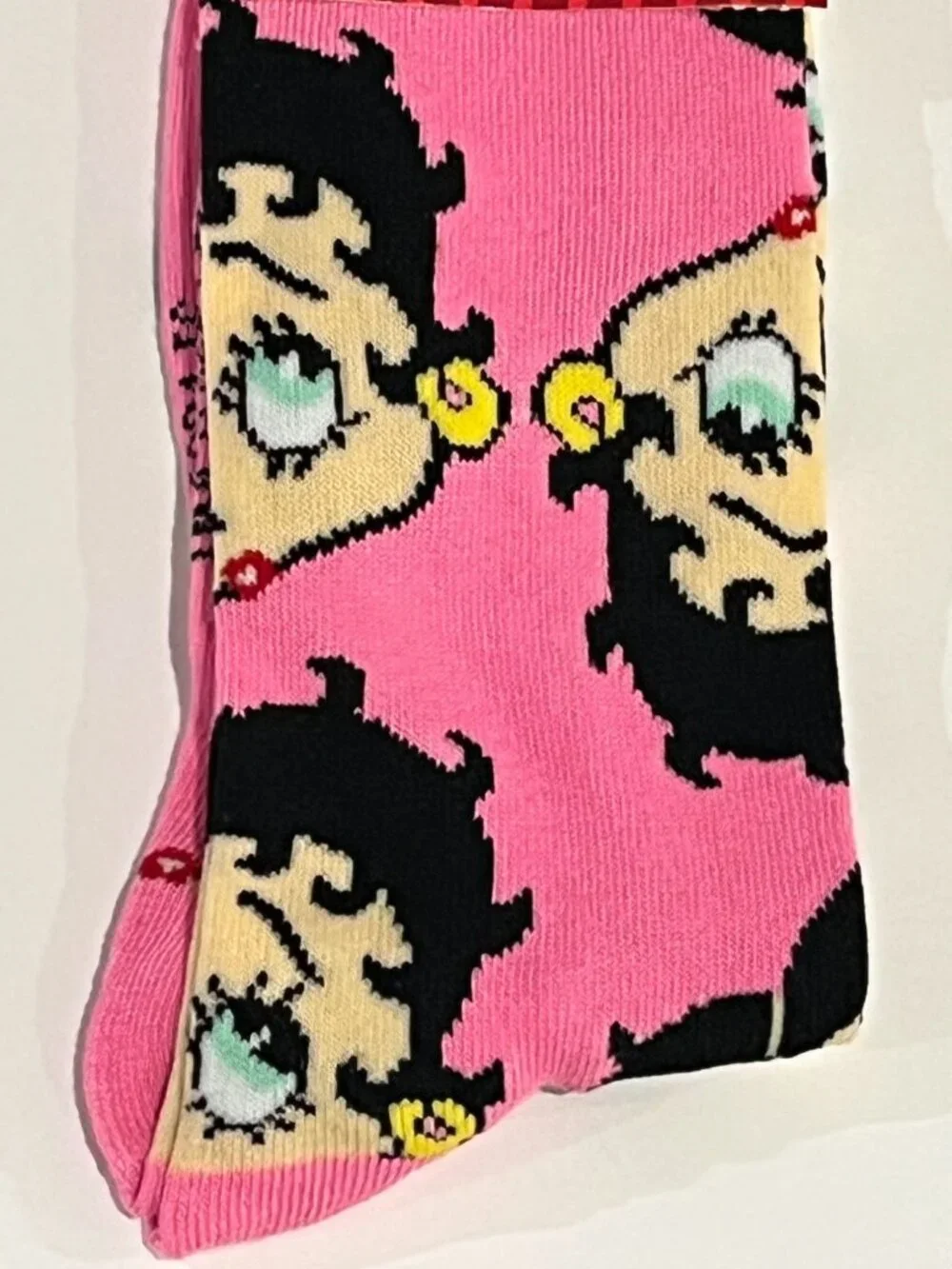 Betty Boop Womens Crew Socks Pink Retro Pin Up Size 9-13 NWT*